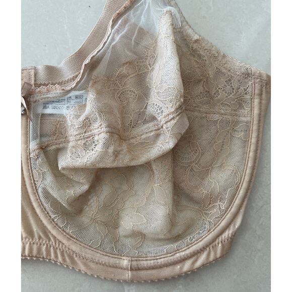 Wacoal Lace Full Figure Bra Style #855186, Size 38DDD, Toast Color - Picture 4 of 10